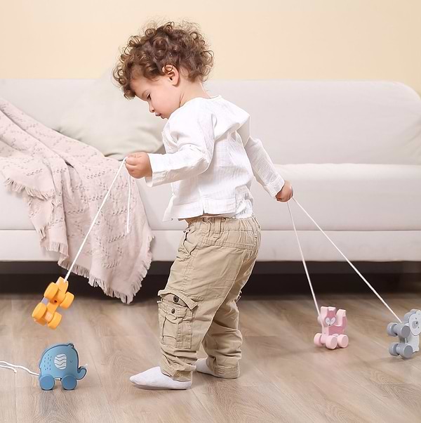 Фото - Каталка PolarB Білий ведмедик (44001)