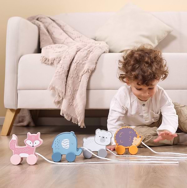 Фото - Каталка PolarB Білий ведмедик (44001)