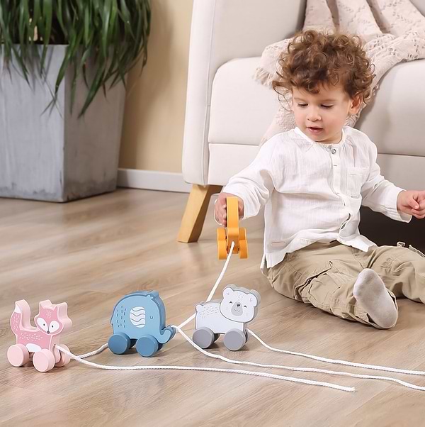 Фото - Каталка PolarB Білий ведмедик (44001)