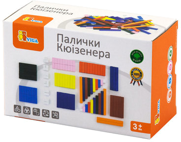 Настільна гра (3-4 роки) Viga Toys Палички Кюїзенера (51765) - Фото 1