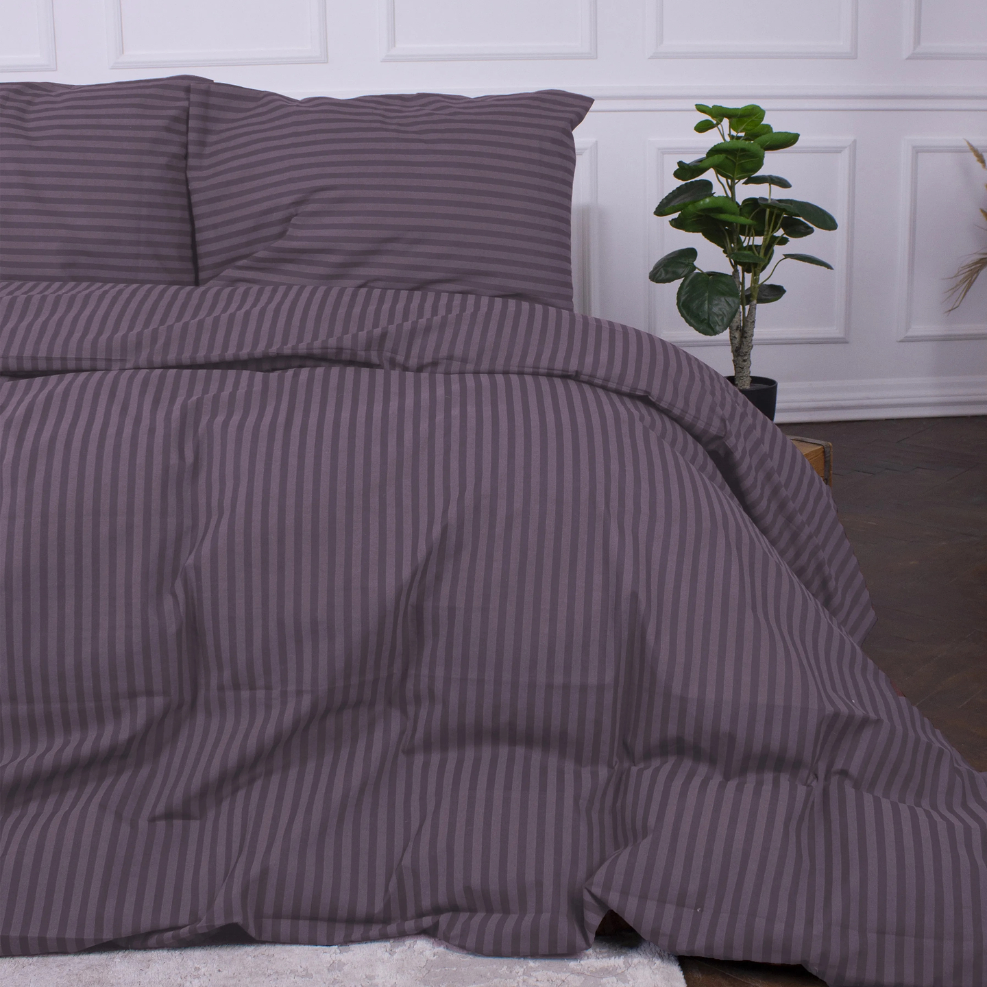 Комплект постільної білизни MirSon 143 x 210 Ranforce Elite 17-0603 Stripe Violet Ранфорс (2200008051594)