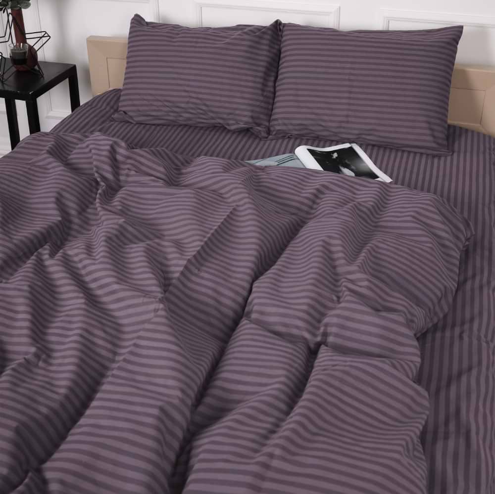 Комплект постельного белья MirSon 160 x 220 17-0603 Stripe Violet Бязь (2200008051150)