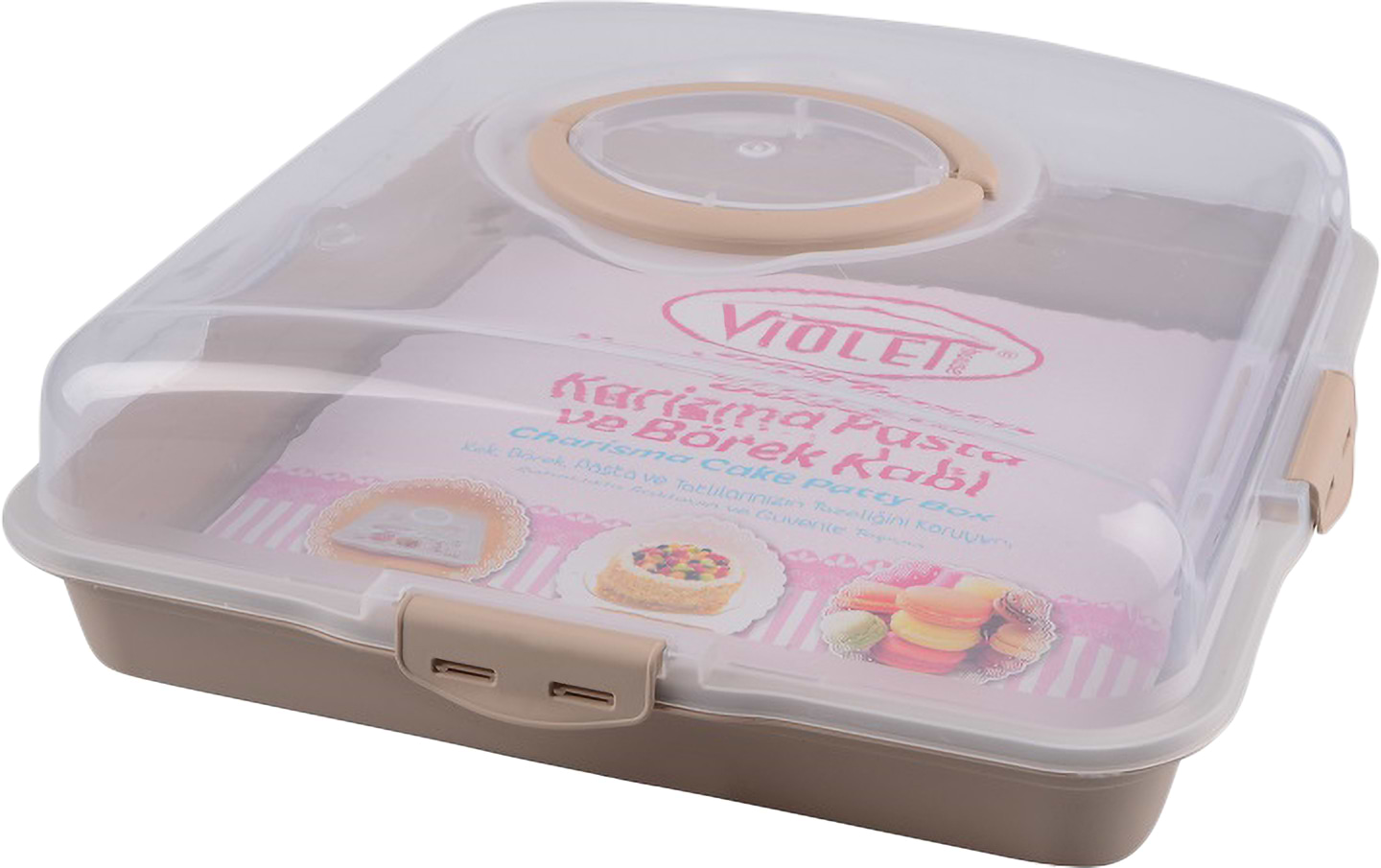 Купити Ємність для зберігання торта VIOLET HOUSE 0036 Каризма Cappucino квадратная з/к - Фото 1 Ємність для зберігання торта VIOLET HOUSE 0036 Каризма Cappucino квадратная з/к - Фото 1