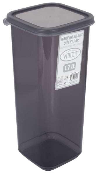 Ємність для сипучих VIOLET HOUSE 0299 Transparent Black 1.7 л - Фото 1
