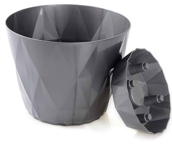 Фото - Кашпо VIOLET HOUSE 0200 PRIZMA GREY с внут. сливом воды 5 л