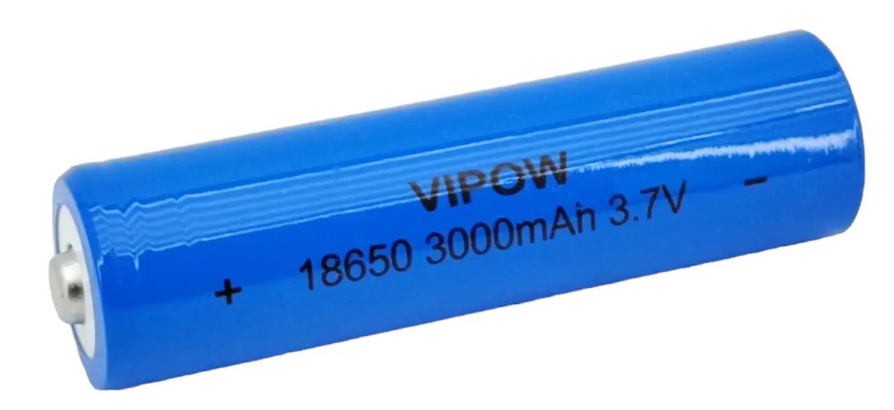 Аккумулятор тип 18650 Vipow 18650 Li-Ion ICR18650 3000mAh 3.7V Blue (ICR18650-3000mAhTT)