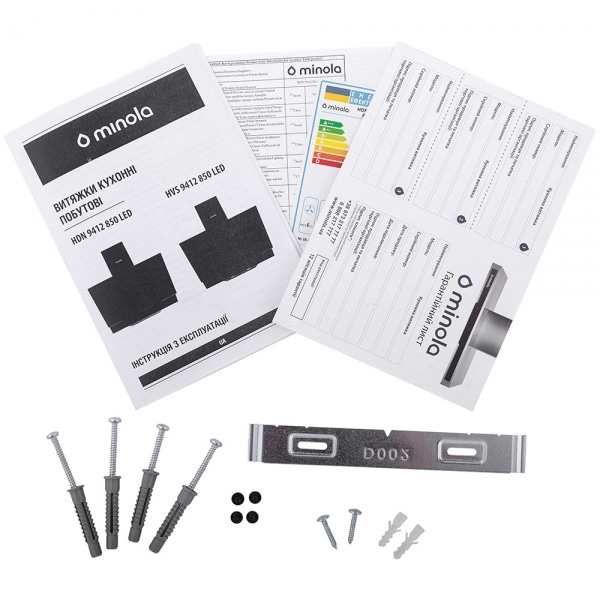 Фото - Витяжка декоративна Minola HVS 9412 WH 850 LED