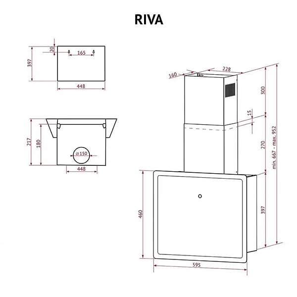Фото - Вытяжка декоративная Perfelli RIVA BIANCA