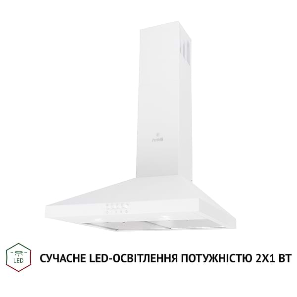 Фото - Витяжка декоративна Perfelli K 5202 WH 700 LED