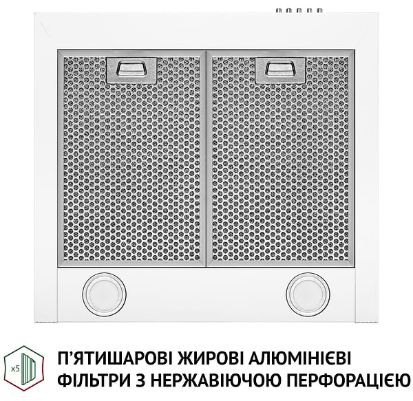 Фото - Витяжка декоративна Perfelli K 6610 WH 1000 LED