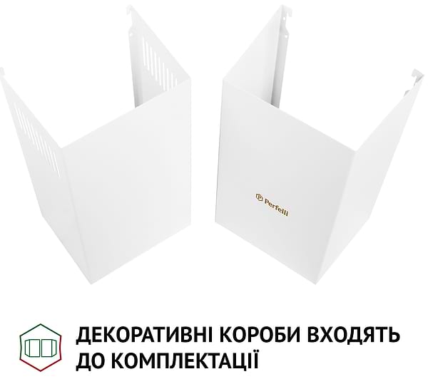 Фото - Витяжка декоративна Perfelli K 6610 WH 1000 LED