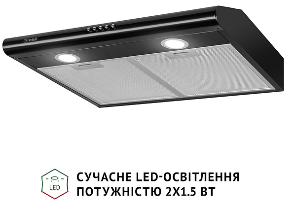 Фото - Витяжка традиційна Perfelli PL 6022 BL LED