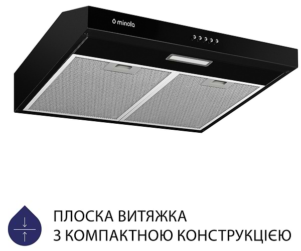 Фото - Витяжка традиційна Minola HPL 504 BL