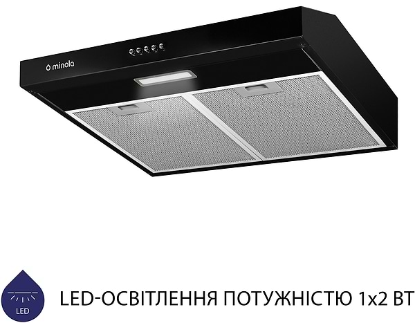 Фото - Витяжка традиційна Minola HPL 504 BL