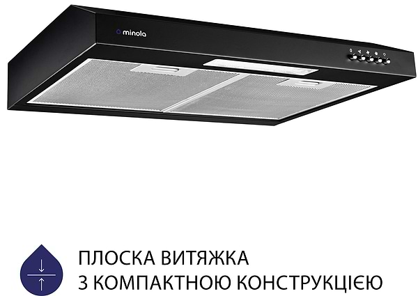 Фото - Витяжка традиційна Minola HPL 512 BL