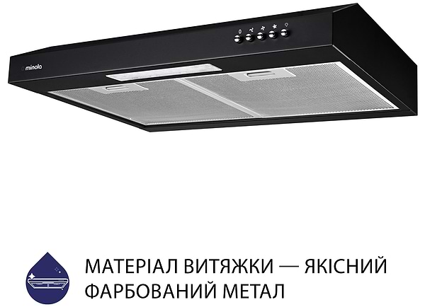 Фото - Витяжка традиційна Minola HPL 512 BL