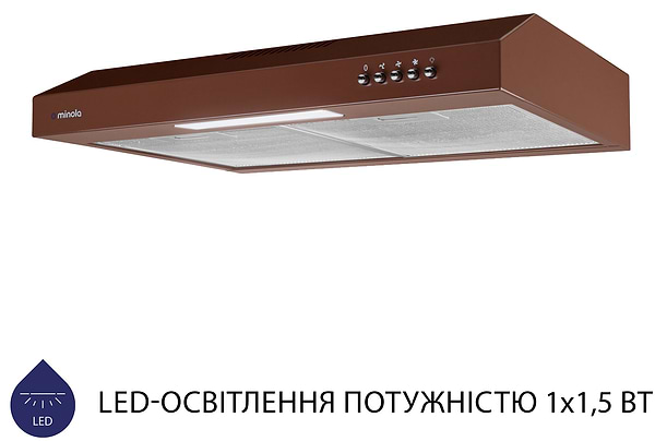 Фото - Витяжка традиційна Minola HPL 512 BR