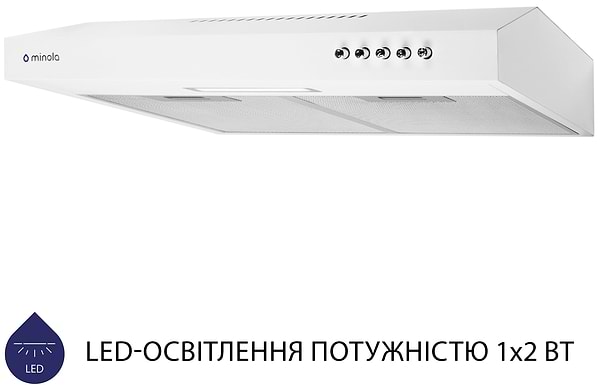 Фото - Витяжка традиційна Minola HPL 513 WH