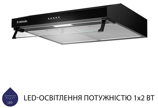 Фото - Витяжка традиційна Minola HPL 514 BL