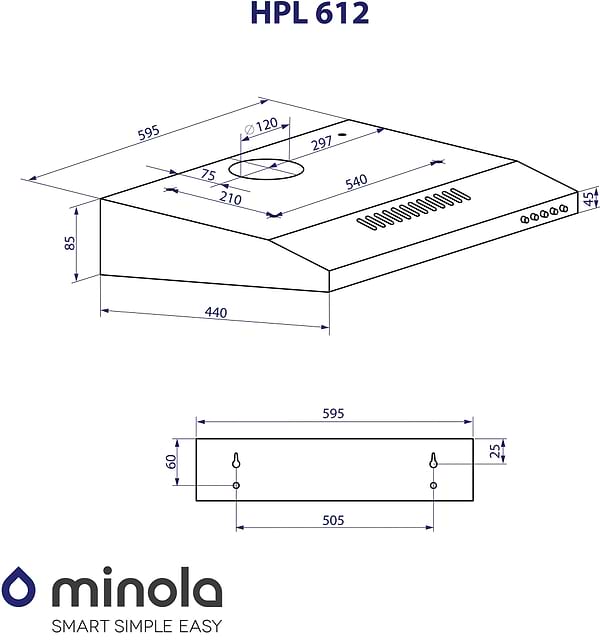 Фото - Витяжка традиційна Minola HPL 612 BR