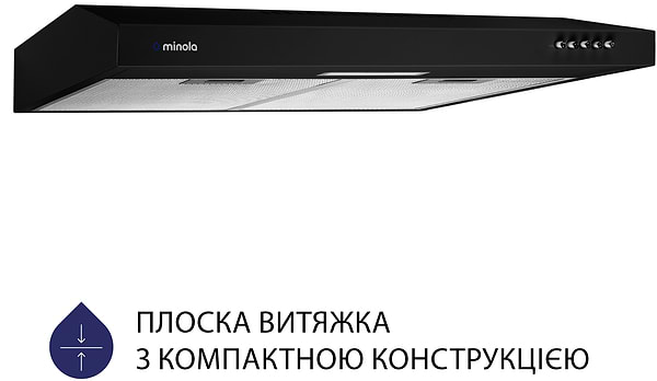 Фото - Витяжка традиційна Minola HPL 613 BL