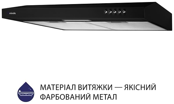 Фото - Витяжка традиційна Minola HPL 613 BL