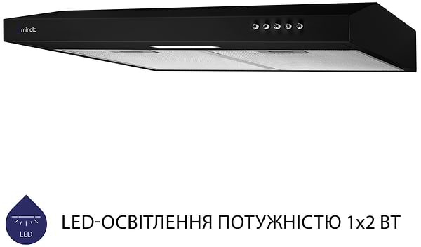 Фото - Витяжка традиційна Minola HPL 613 BL