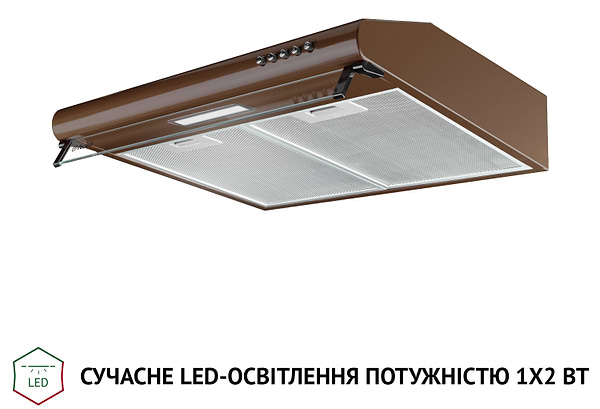 Фото - Вытяжка традиционная Perfelli PL 6144 Dark BR LED