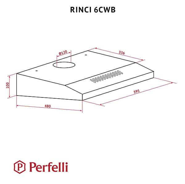 Фото - Вытяжка традиционная Perfelli RINCI 6CWB NERO