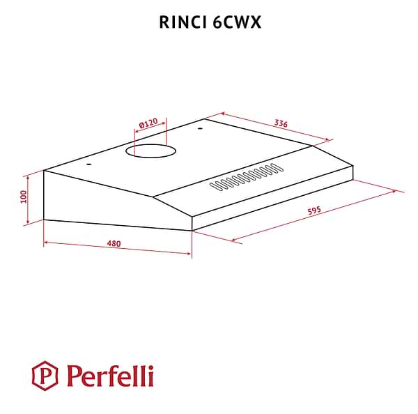Фото - Витяжка традиційна Perfelli RINCI 6CWX BIANCO