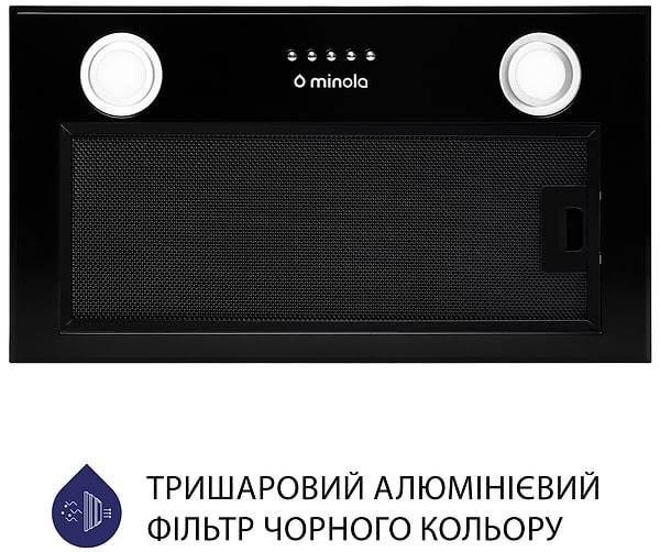 Фото - Вытяжка встраиваемая Minola HBI 5622 BLF 1000 LED
