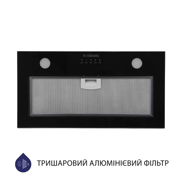 Фото - Витяжка вбудована Minola HBI 52621 BL GLASS 700 LED