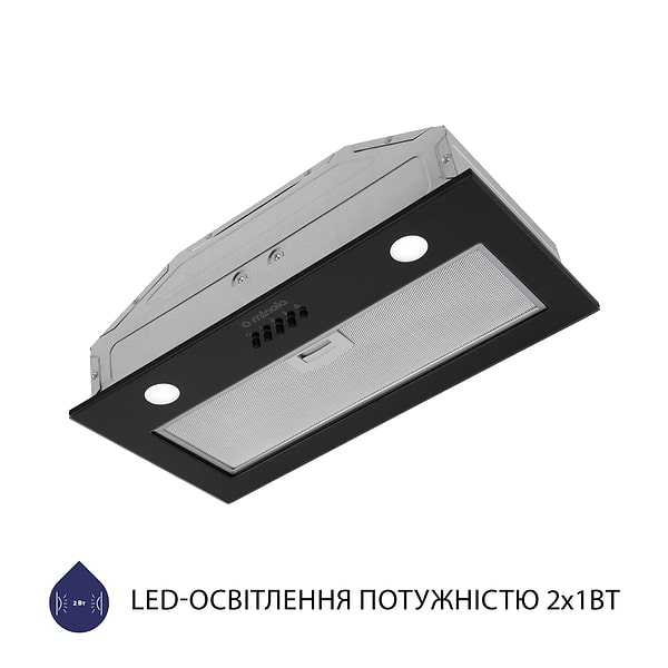 Фото - Витяжка вбудована Minola HBI 52621 BL GLASS 700 LED