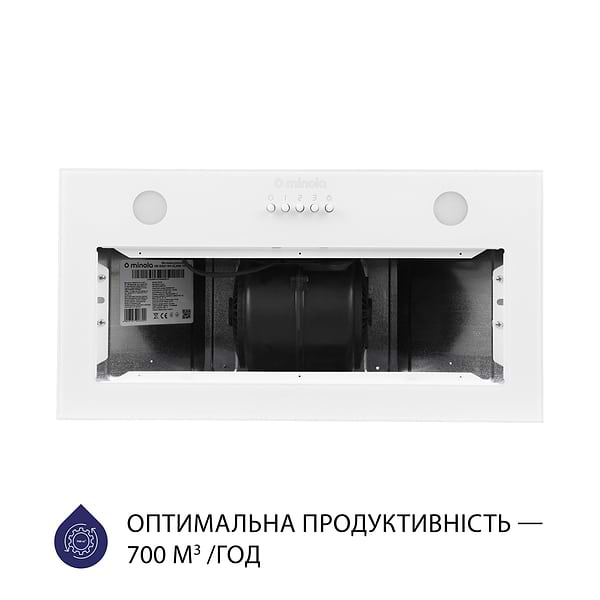 Фото - Вытяжка встраиваемая Minola HBI 52621 WH GLASS 700 LED