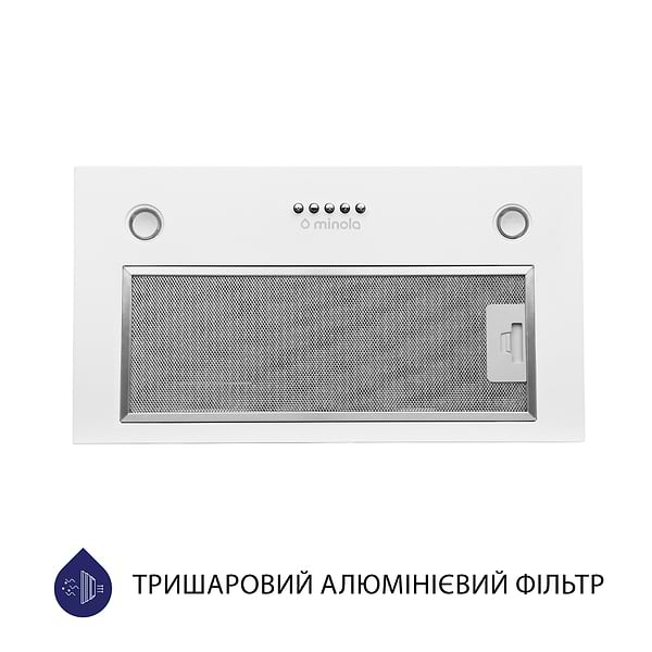 Фото - Витяжка вбудована Minola HBI 5627 WH 1000 LED