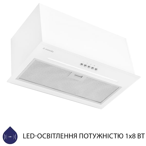 Фото - Вытяжка встраиваемая Minola HBI 5664 WH GLASS 1000 LED Line