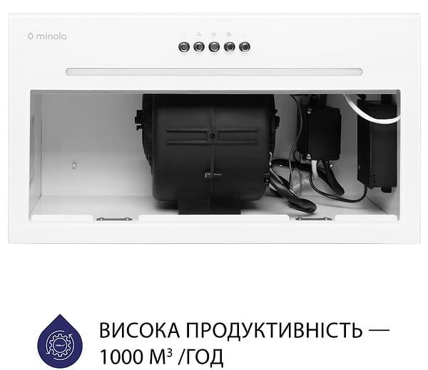 Фото - Вытяжка встраиваемая Minola HBI 5664 WH GLASS 1000 LED Line