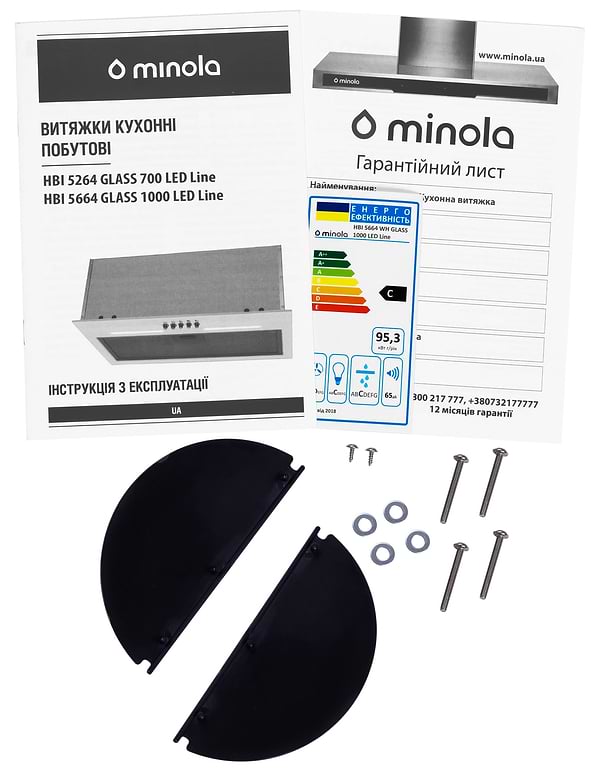 Фото - Вытяжка встраиваемая Minola HBI 5664 WH GLASS 1000 LED Line