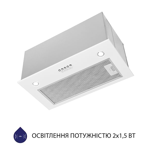 Фото - Витяжка вбудована Minola HBI 5827 WH 1200 LED