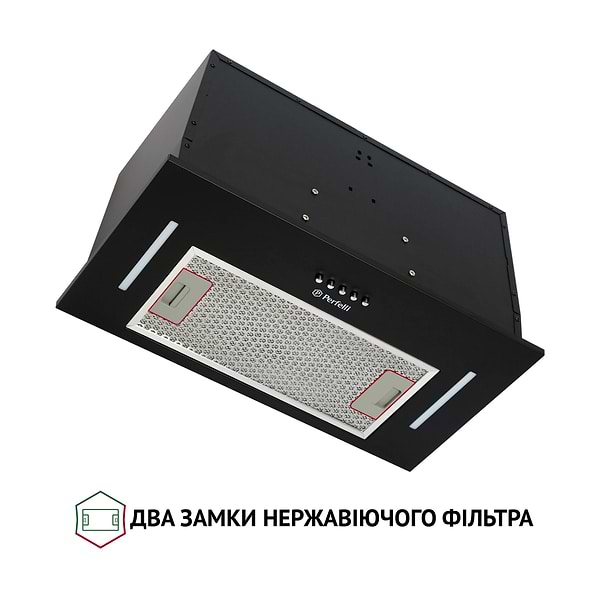 Фото - Вытяжка встраиваемая Perfelli BI 5453 BL 850 LED Strip