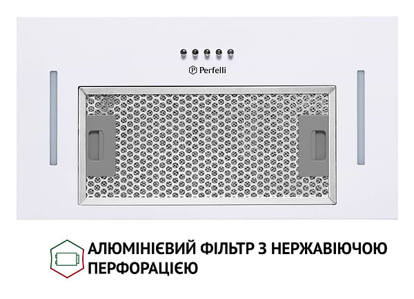 Фото - Вытяжка встраиваемая Perfelli BI 5453 WH 850 LED Strip