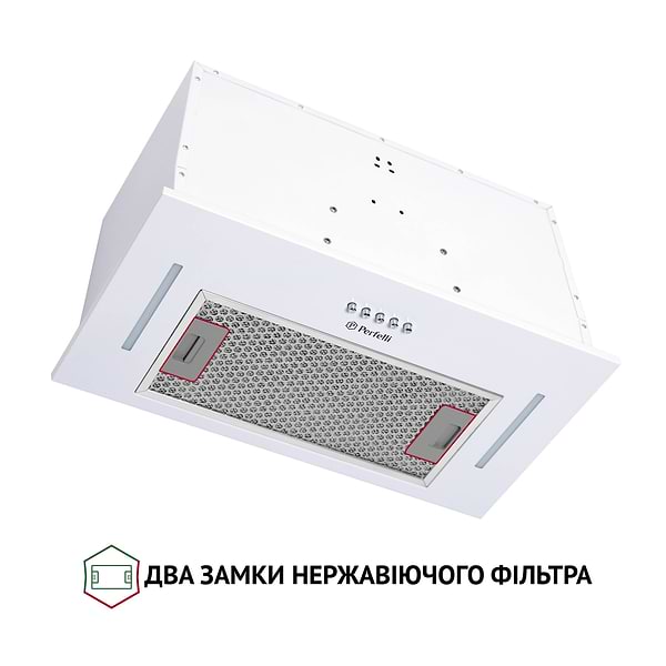 Фото - Вытяжка встраиваемая Perfelli BI 5453 WH 850 LED Strip