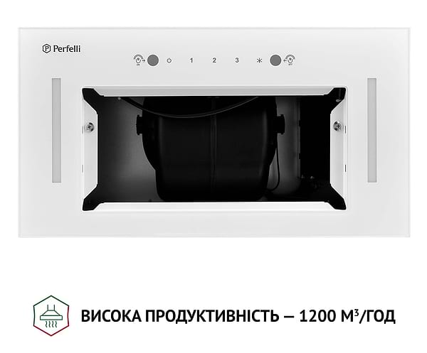 Фото - Уценка - Вытяжка встраиваемая Perfelli BIS 58844 WH 1200 LED