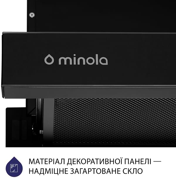 Фото - Витяжка вбудована Minola HTLS 6634 BLF 1000 LED GLASS