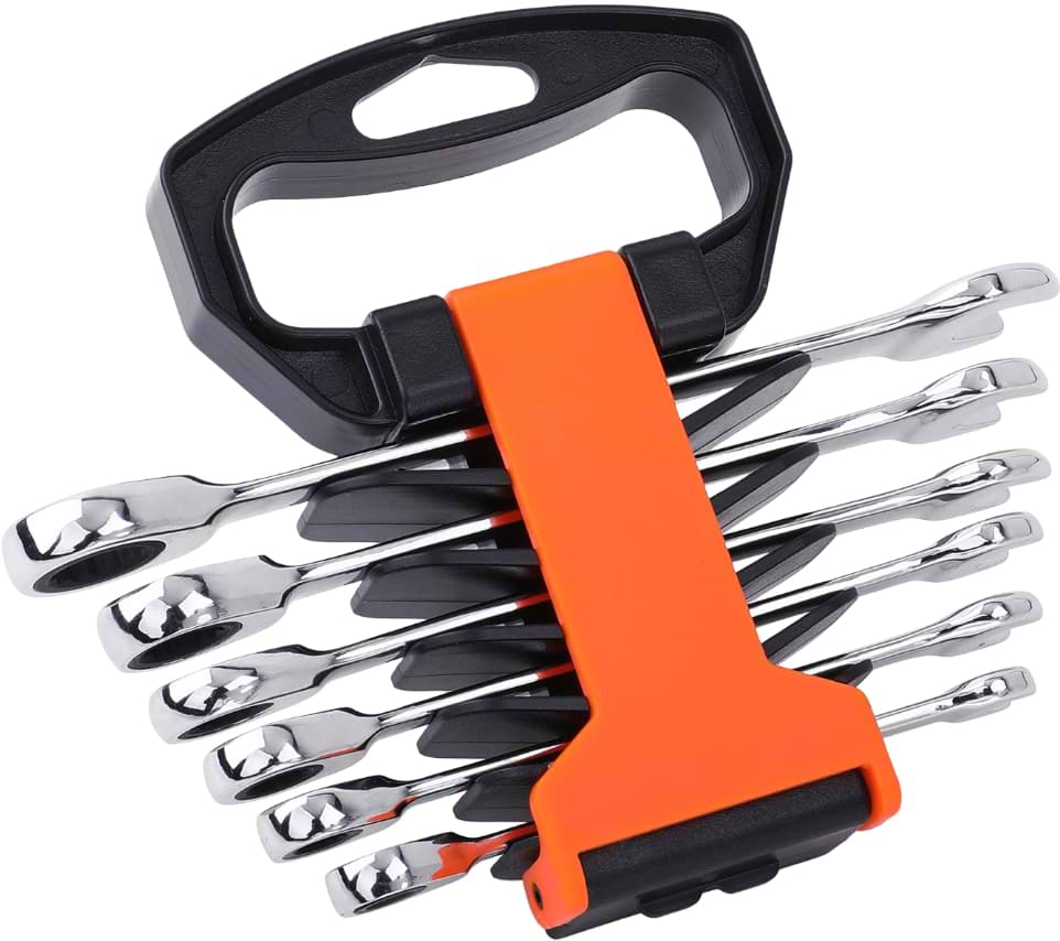 Набір комбінованих ключів Action з тріскачкою (Hi-spec) 6 шт. 8-19 мм (VKCOM5257)