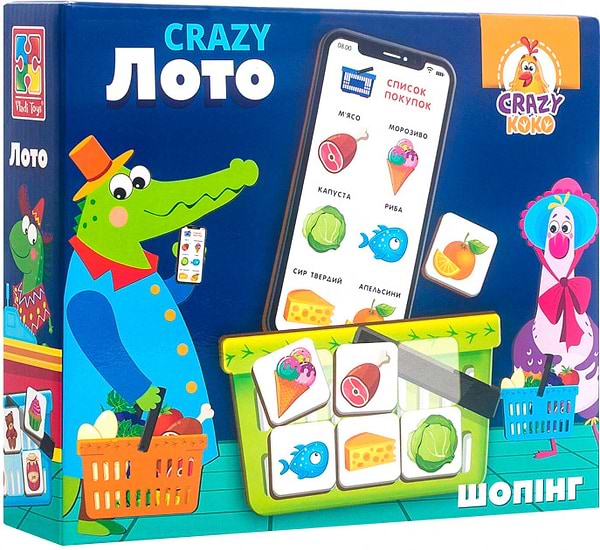 Фото - Настільна гра класична (5-7 років) Vladi Toys Crazy Лото укр. (VT8055-09)