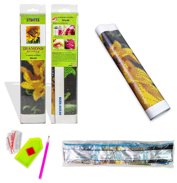 Фото - Алмазная живопись Strateg Леонардо да Винчи Мона Лиза 30х40 см (JSDF70887)