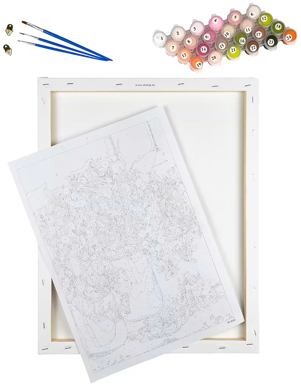 Фото - Картина по номерам Strateg Шиба-ину на пляже 40х50 см (DY110)