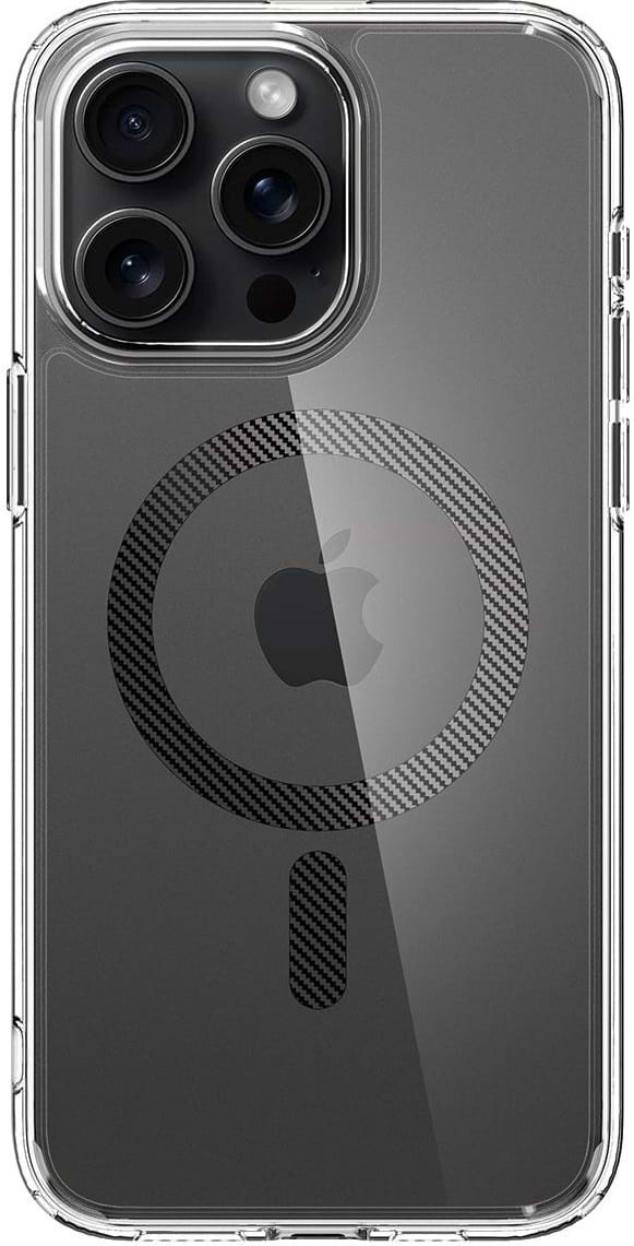 Чохол для смартфону Spigen for Apple iPhone 15 Pro Ultra Hybrid MagFit, Carbon Fiber (ACS06717) - Фото 1