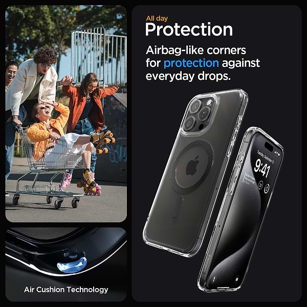 Фото - Чохол для смартфону Spigen for Apple iPhone 15 Pro Ultra Hybrid MagFit, Carbon Fiber (ACS06717)